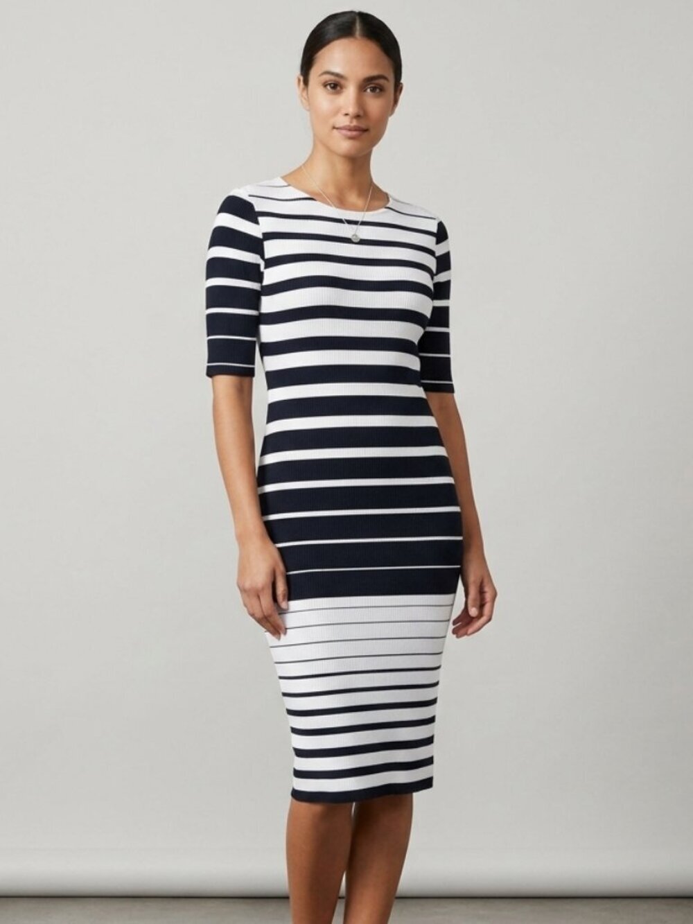 Jules and Leopold Black and White Striped Dress